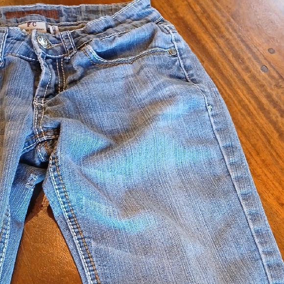 Free Culture Blue Straight Leg Jeans with Classic Style, Small Hole - Picture 8 of 16